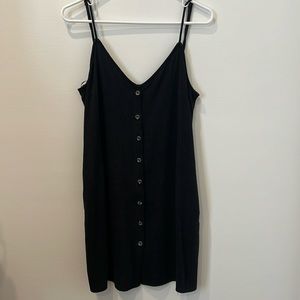 Lulus black mini dress with pockets